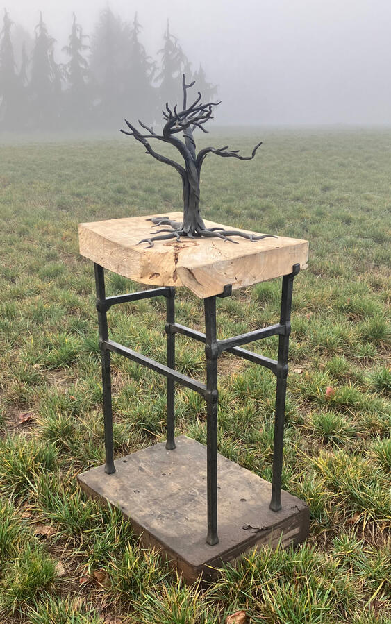 Side Table and Bonsai Tree. Collaboration with Greg Wilbur.